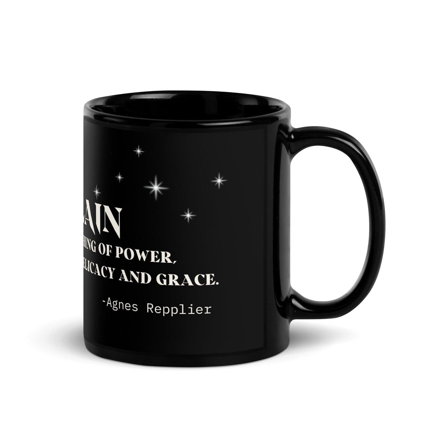 VILLAIN Aesthetics mugs Villain Black Glossy Mug - Agnes Repplier