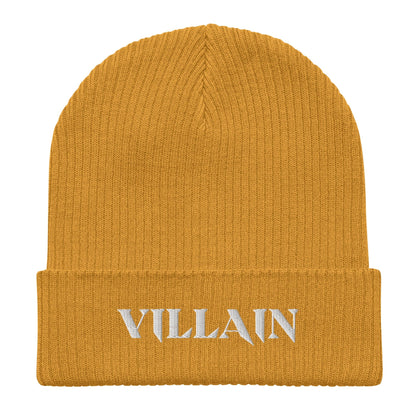 VILLAIN Aesthetics Mustard Yellow Organic ribbed beanie